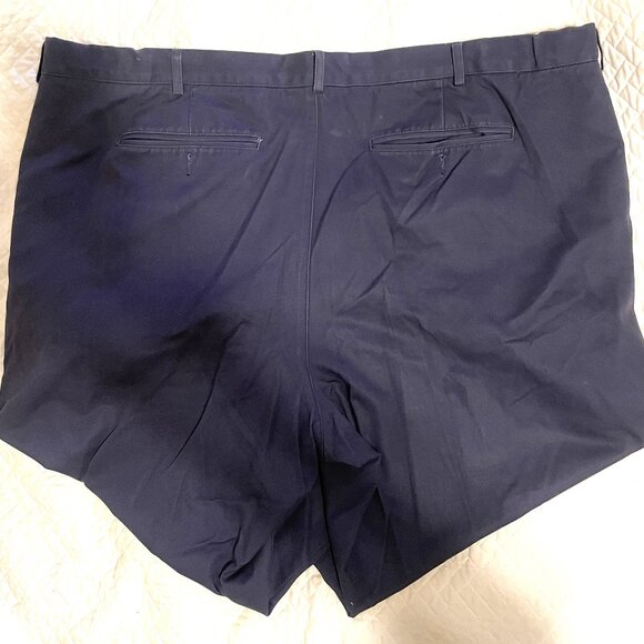 Lands' End Navy Traditional Fit Men's Dress Pant, Size 50 Tall - Picture 3 of 3